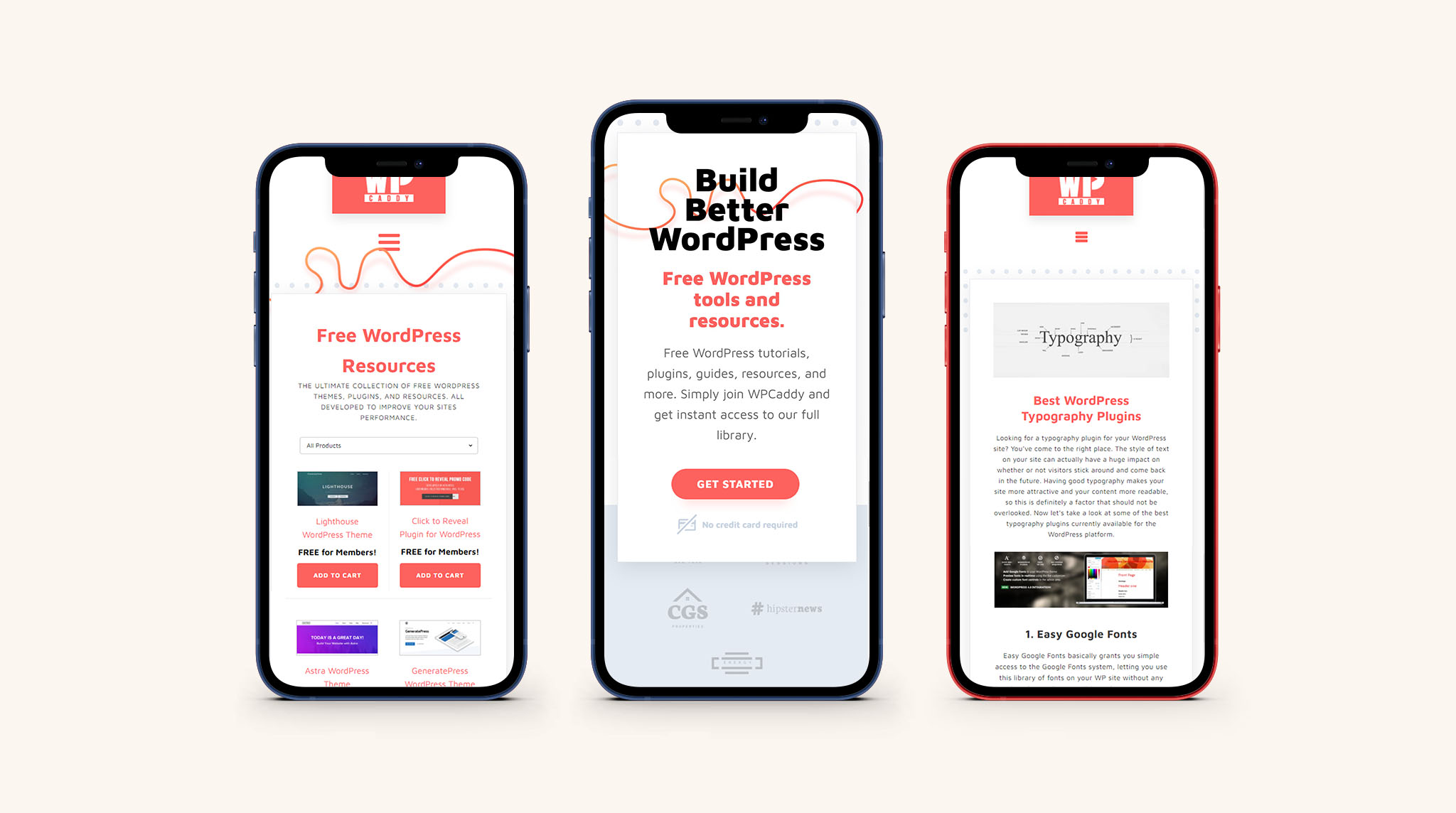 wpcaddy responsive design